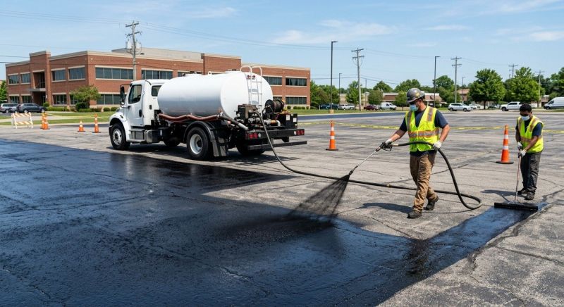 Church Parking Lot Sealcoating in Grand Rapids, MI