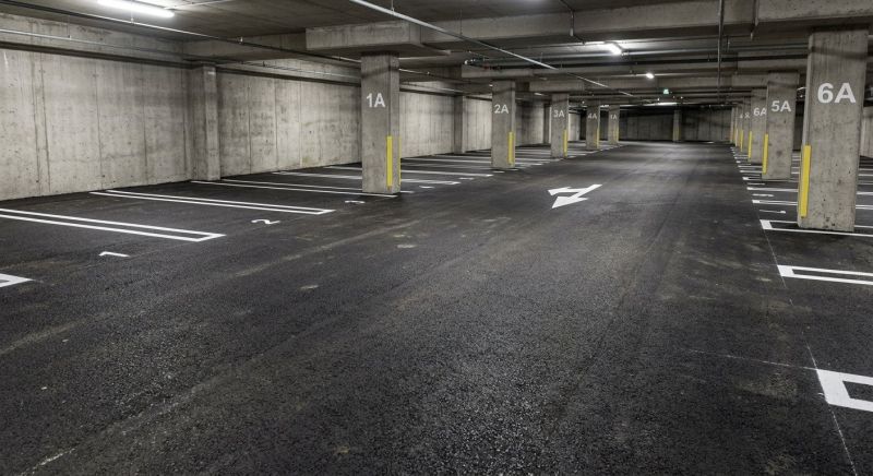 Concrete Parking Lot Striping in Roswell, GA