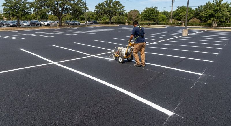 Parking Area Striping in Alpharetta, GA